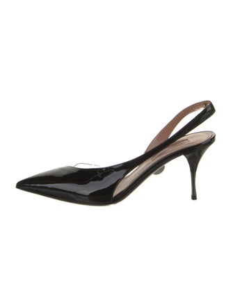 Samuele Failli Patent Leather Slingback Pumps