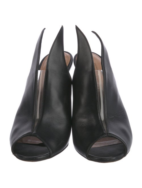 Samuele Failli Leather Animal Print Mules