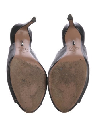 Samuele Failli Leather Animal Print Mules