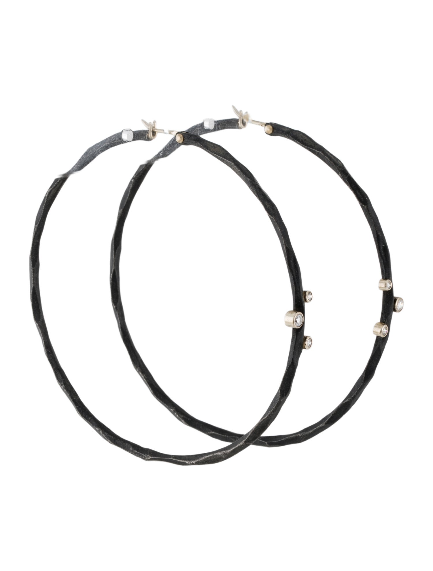 Sarah Graham Diamond Large Rogue River Hoop Earrings