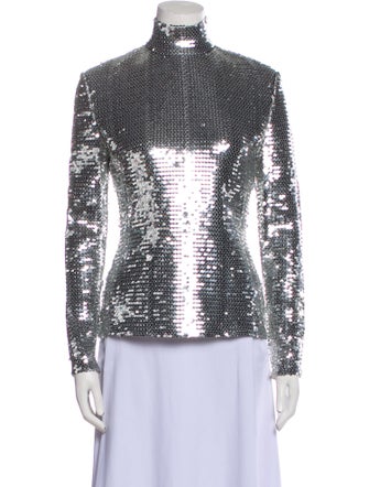 Grès Printed Mock Neck Top