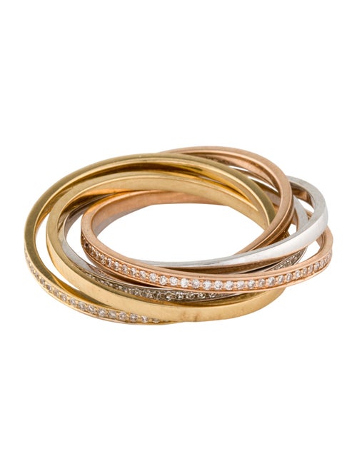 SHAY 18K Diamond Mixed Orbit Rolling Ring