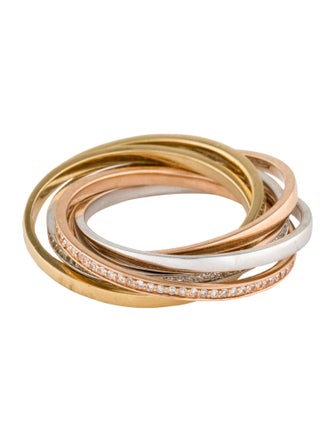 SHAY 18K Diamond Mixed Orbit Rolling Ring