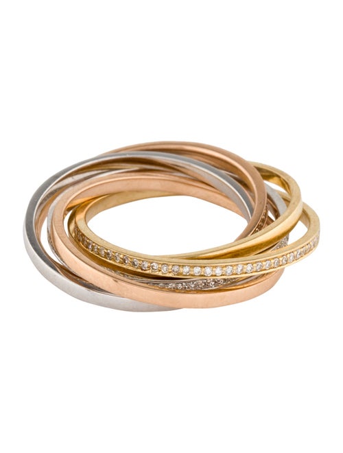 SHAY 18K Diamond Mixed Orbit Rolling Ring