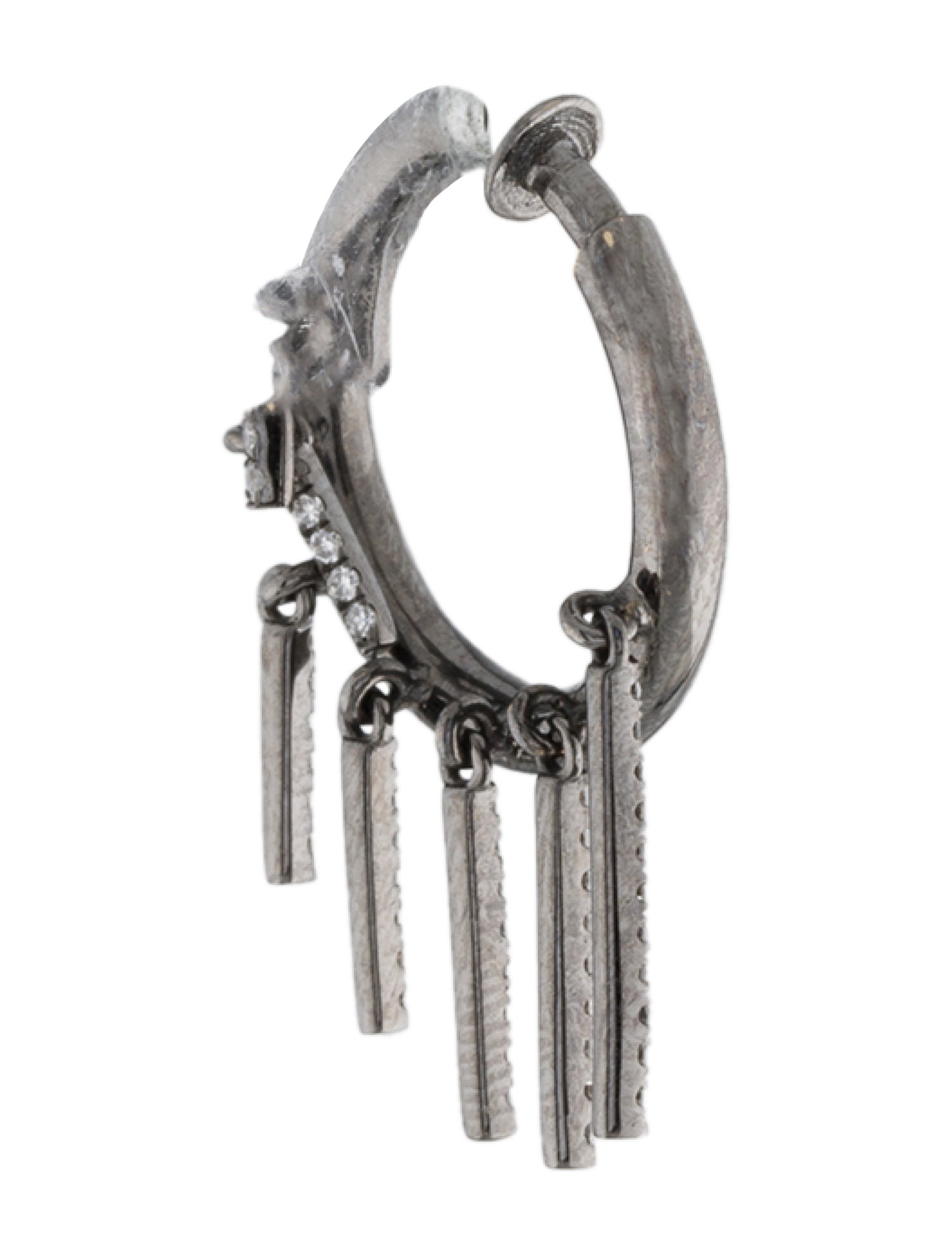 SHAY 18K Diamond Pave Fringe Single Cuff Earring