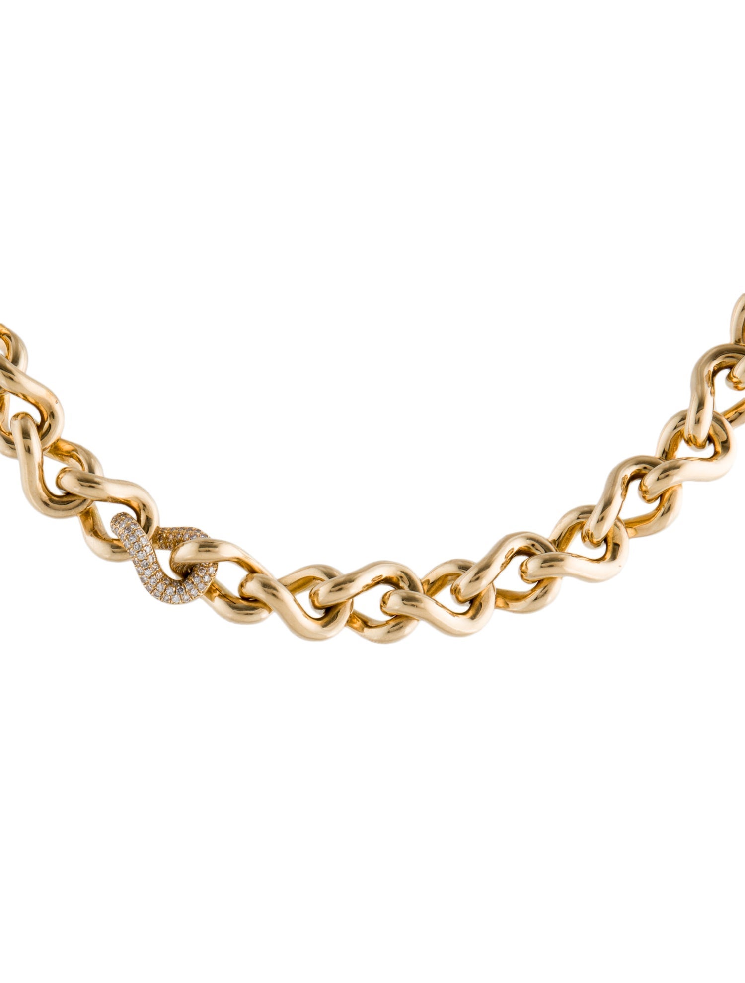 SHAY 18K Diamond Infinity Link Chain Necklace