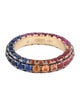 SHAY 18K 4.28ctw Sapphire & Ruby Rainbow Eternity Band