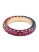 SHAY 18K 4.28ctw Sapphire & Ruby Rainbow Eternity Band