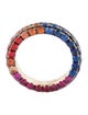SHAY 18K 4.28ctw Sapphire & Ruby Rainbow Eternity Band