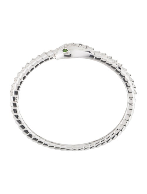SHAY 18K 1.15ctw Diamond & Tsavorite Serpent Bracelet
