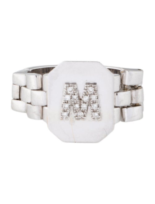 SHAY 18K Diamond Initial M Ring