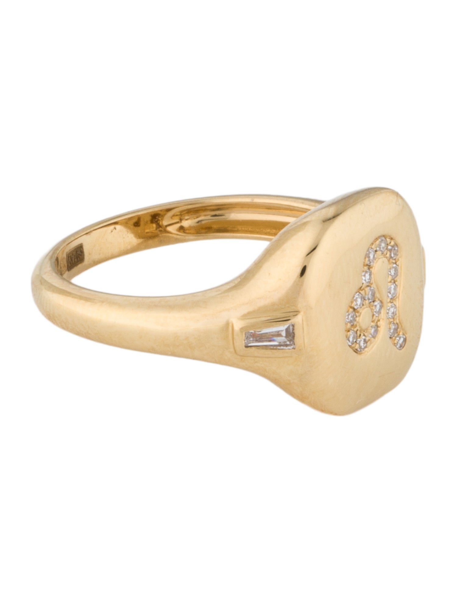 SHAY 18K Diamond Zodiac Pinky Ring