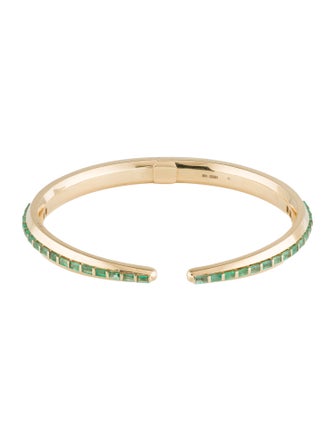 SHAY 18K 3.20ctw Emerald Snake Tail Cuff
