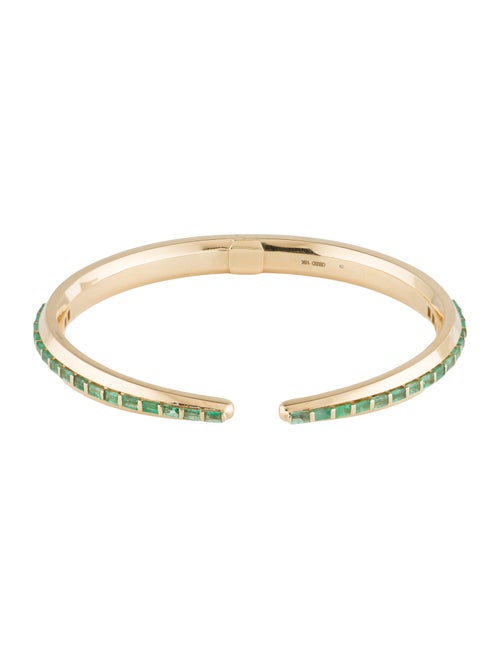 SHAY 18K 3.20ctw Emerald Snake Tail Cuff