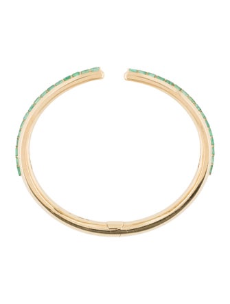 SHAY 18K 3.20ctw Emerald Snake Tail Cuff