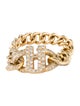 SHAY 18K Diamond Initial 'A' Chain Link Ring