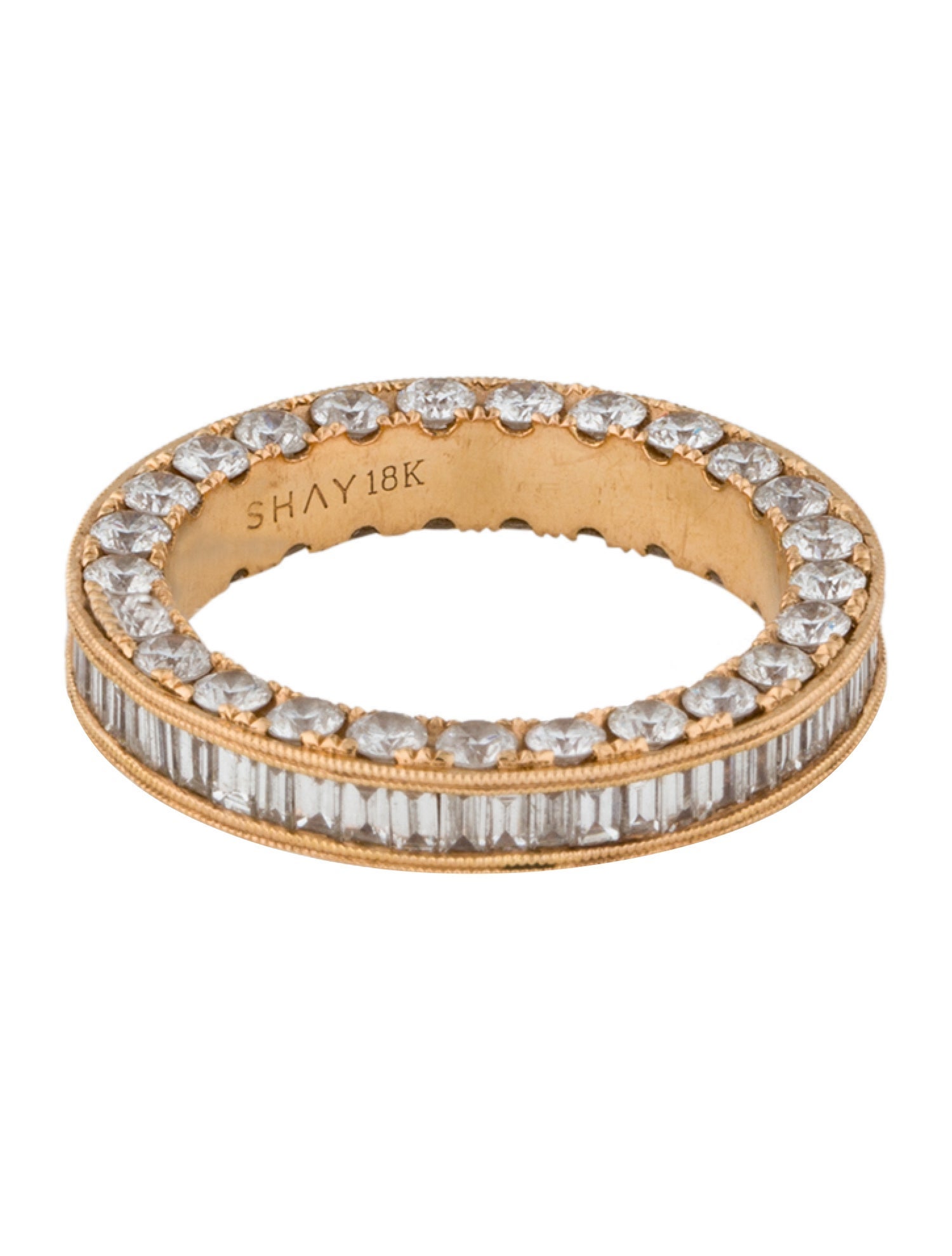 SHAY 18K 4.15ctw Diamond 3-Sided Eternity Band