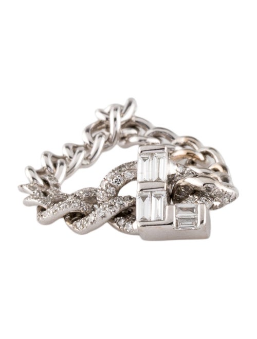 SHAY 18K Diamond Initial 'L' Link Band