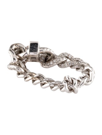 SHAY 18K Diamond Initial 'L' Link Band