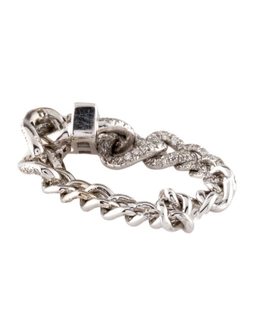 SHAY 18K Diamond Initial 'L' Link Band