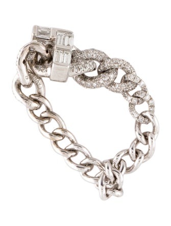 SHAY 18K Diamond Initial 'L' Link Band
