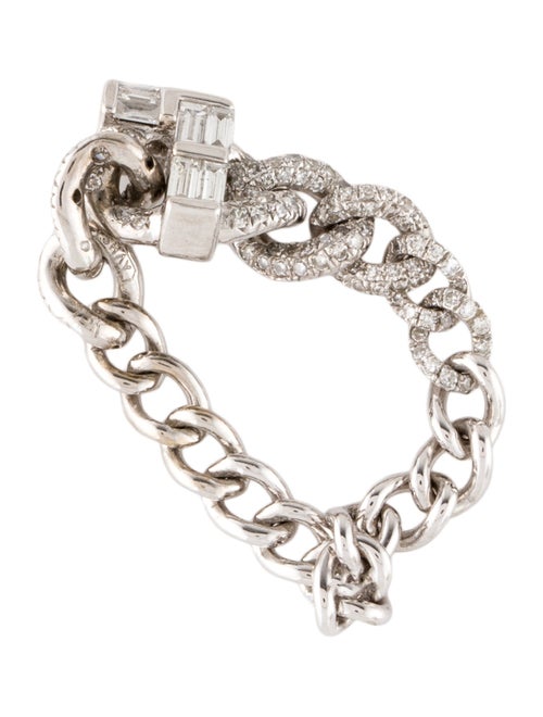 SHAY 18K Diamond Initial 'L' Link Band