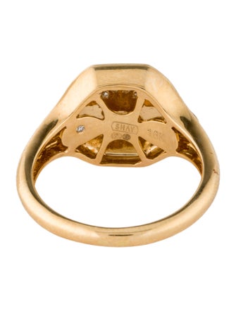SHAY 18K Diamond Taurus Signet Ring