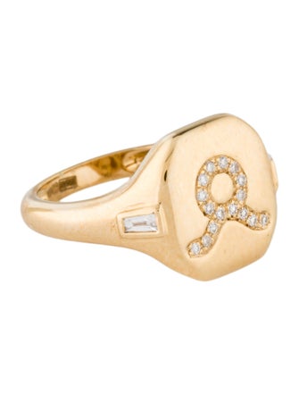 SHAY 14K Diamond Taurus Signet Ring
