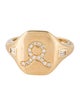 SHAY 14K Diamond Taurus Signet Ring