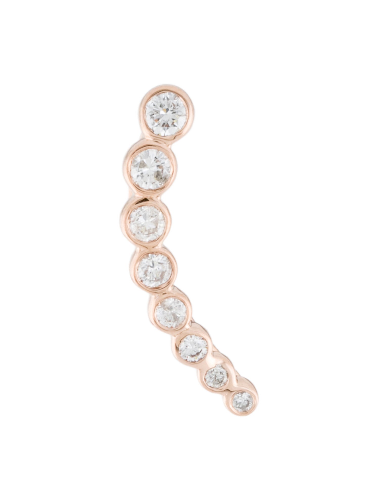 SHAY 14K 8 Diamond Ear Crawler Single Earring