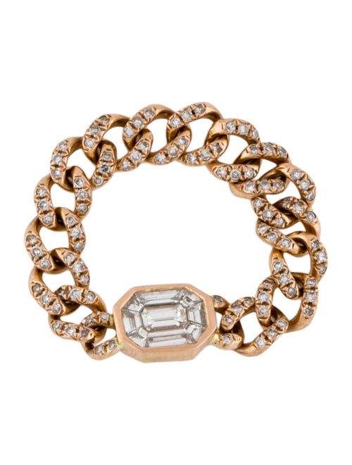 SHAY 18K Diamond Chain Link Ring