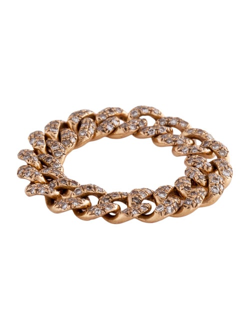 SHAY 18K Diamond Mini Link Chain Ring