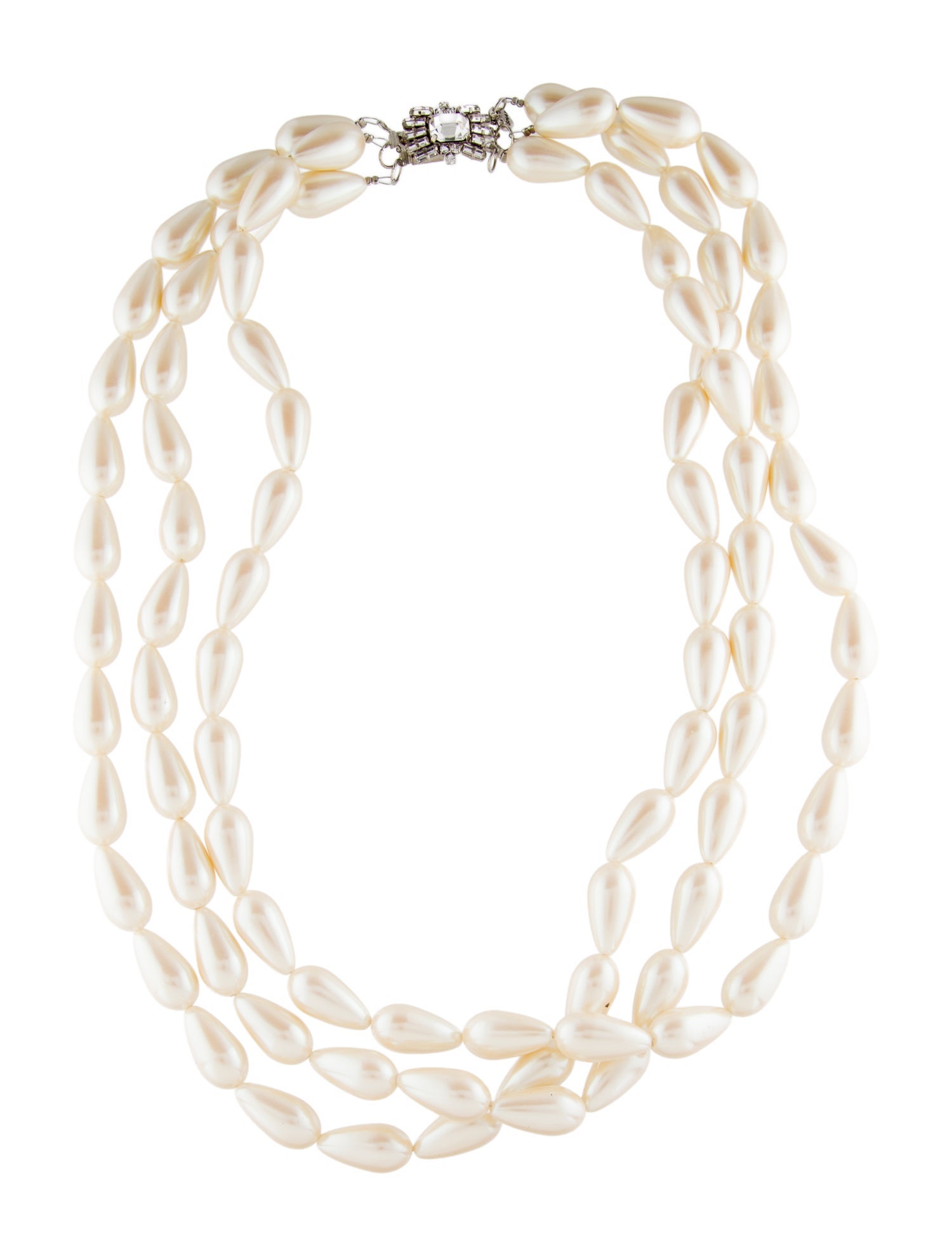 SHAY SHAY Faux Pearl Multistrand Necklace