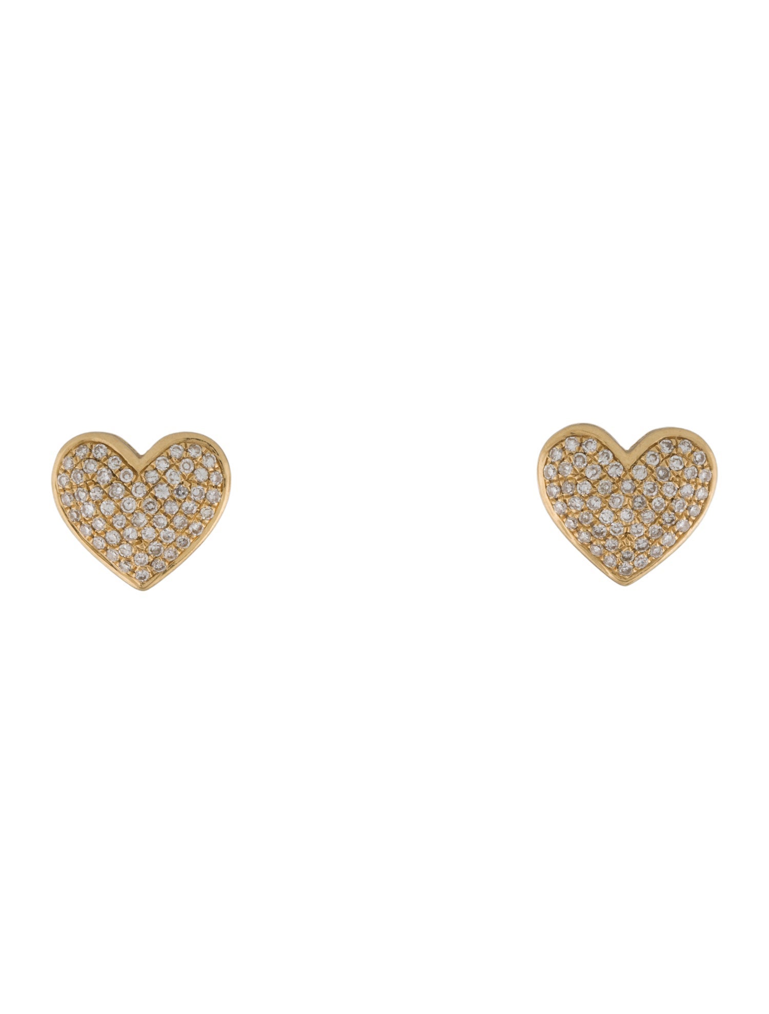 SHAY 14K Diamond Heart Stud Earrings