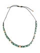 Shamballa 18K Emerald, Diamond & Sapphire Lock Choker Necklace