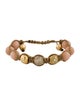 Shamballa 18K Sunstone & Diamond 10mm Braided Bead Bracelet