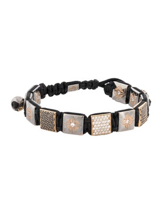 Shamballa 18K 1.37ctw Diamond 10mm Lock Bracelet