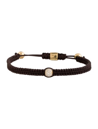 Shamballa 18K Diamond Orb Adjustable Bracelet