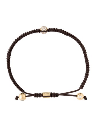 Shamballa 18K Diamond Orb Adjustable Bracelet