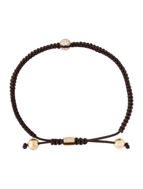 Shamballa 18K Diamond Orb Adjustable Bracelet