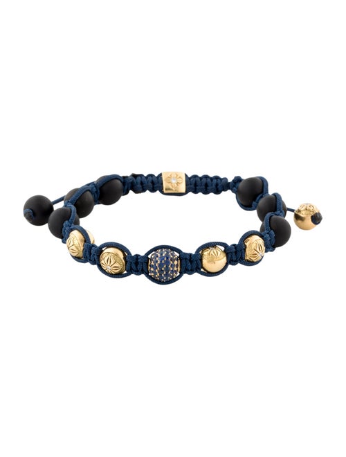 Shamballa 18K Onyx, Sapphire & Diamond Bead Bracelet