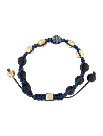 Shamballa 18K Onyx, Sapphire & Diamond Bead Bracelet