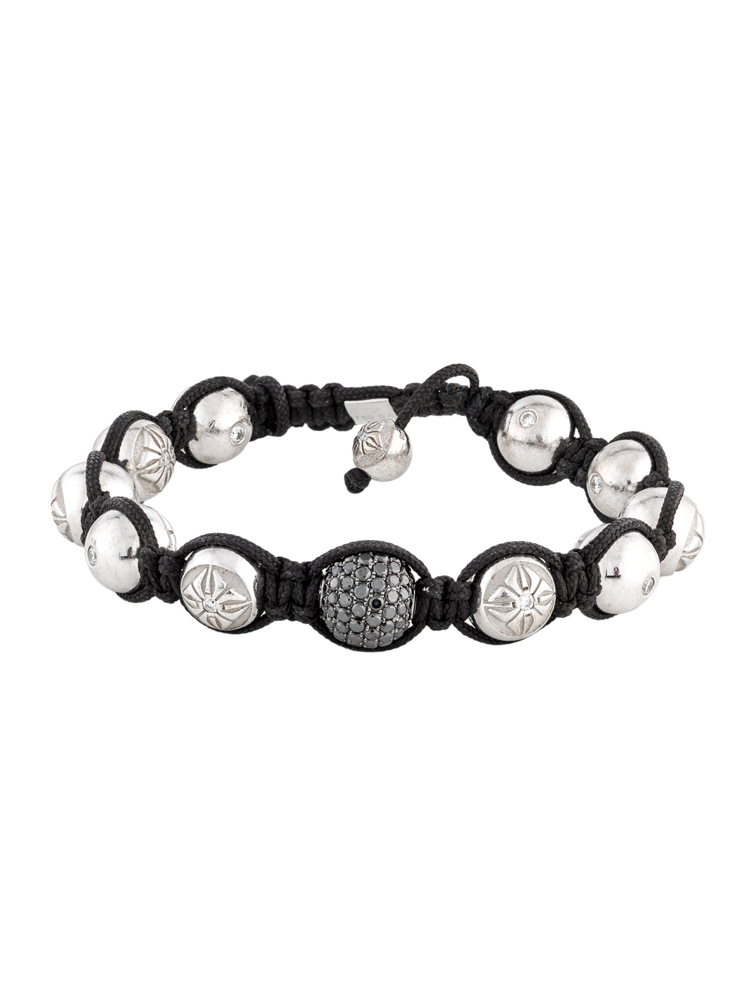 Shamballa 18K Diamond Braided Bracelet