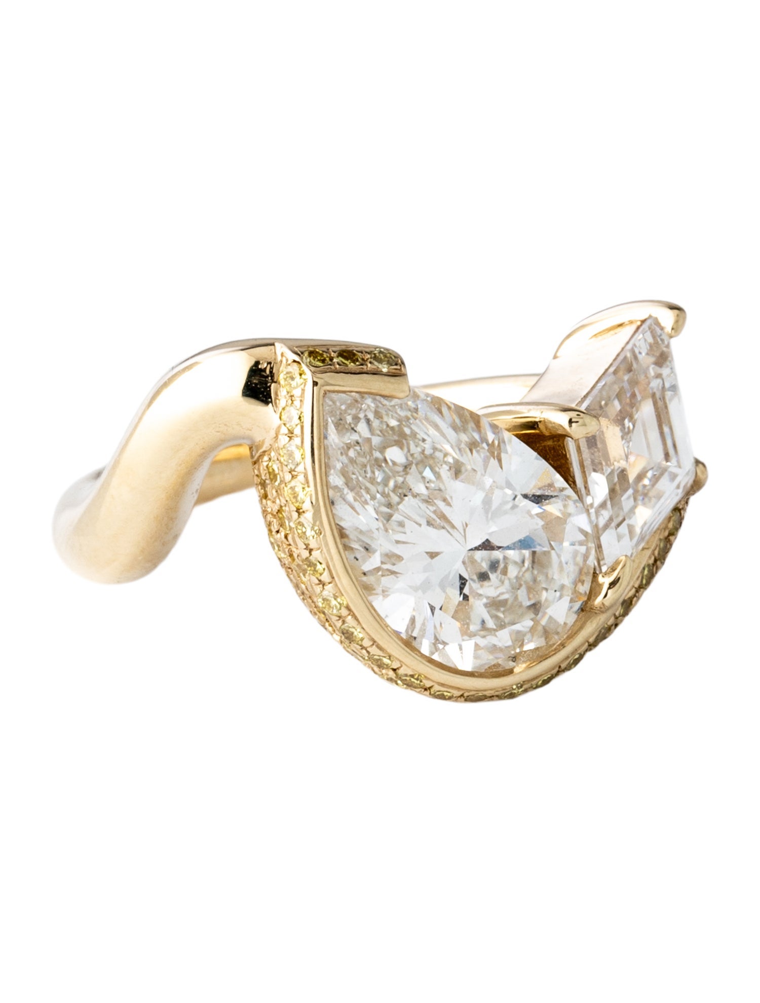 Shahla Karimi 14K 3.60ctw Lab-Grown Diamond Toi et Moi Cocktail Ring