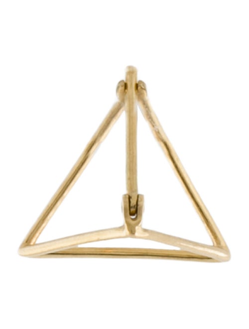 Shihara 18K Small Open Pyramid Triangle Single Earrings