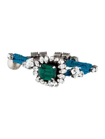 Shourouk Araka Samovar Crystal Macramé Bracelet