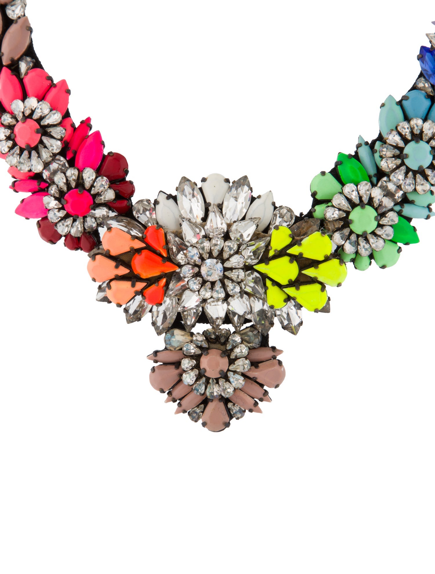 Shourouk Crystal & Enamel Collar Necklace