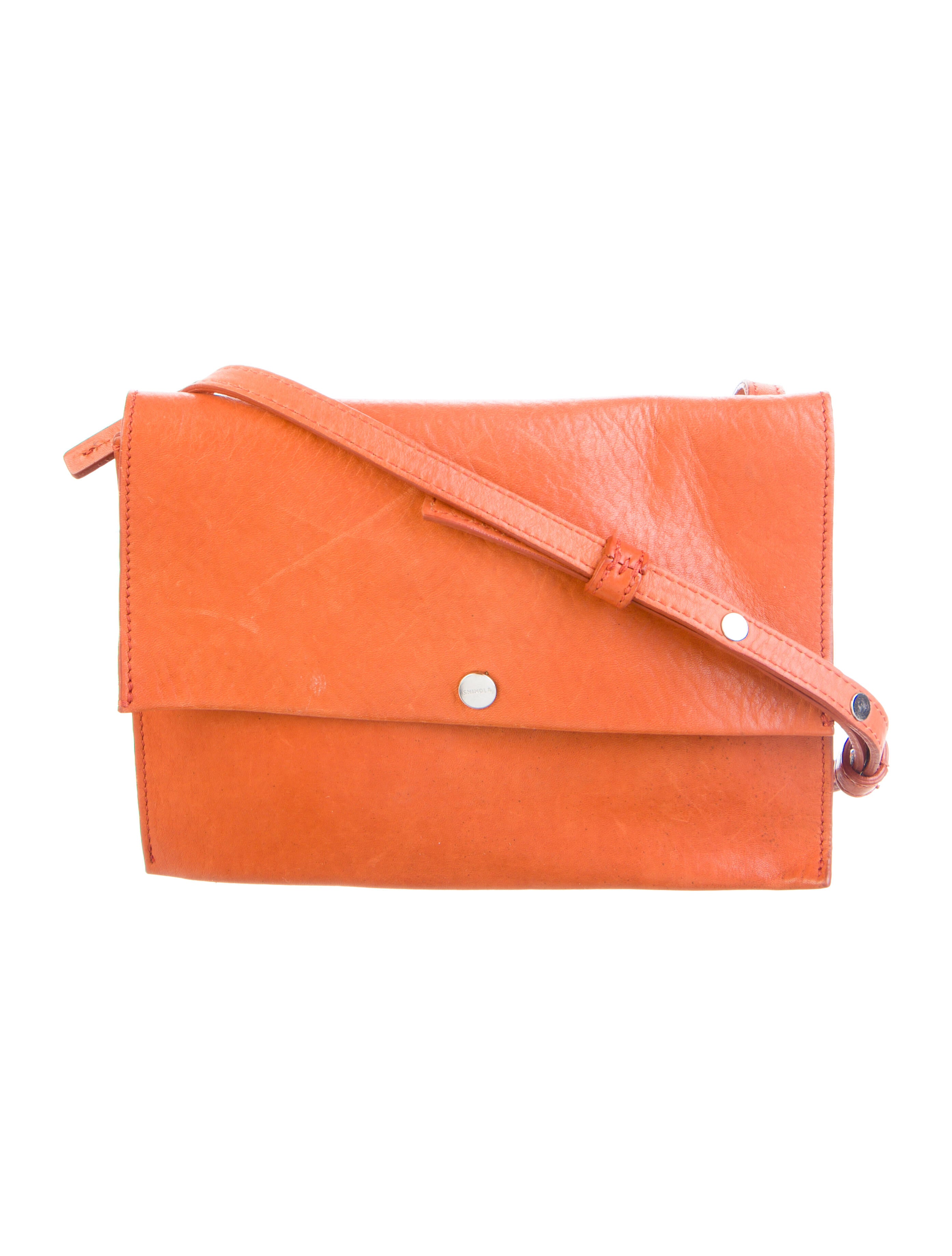 Shinola Small Leather Crossbody Bag Orange Crossbody Bags, Handbags SHL24597 The RealReal