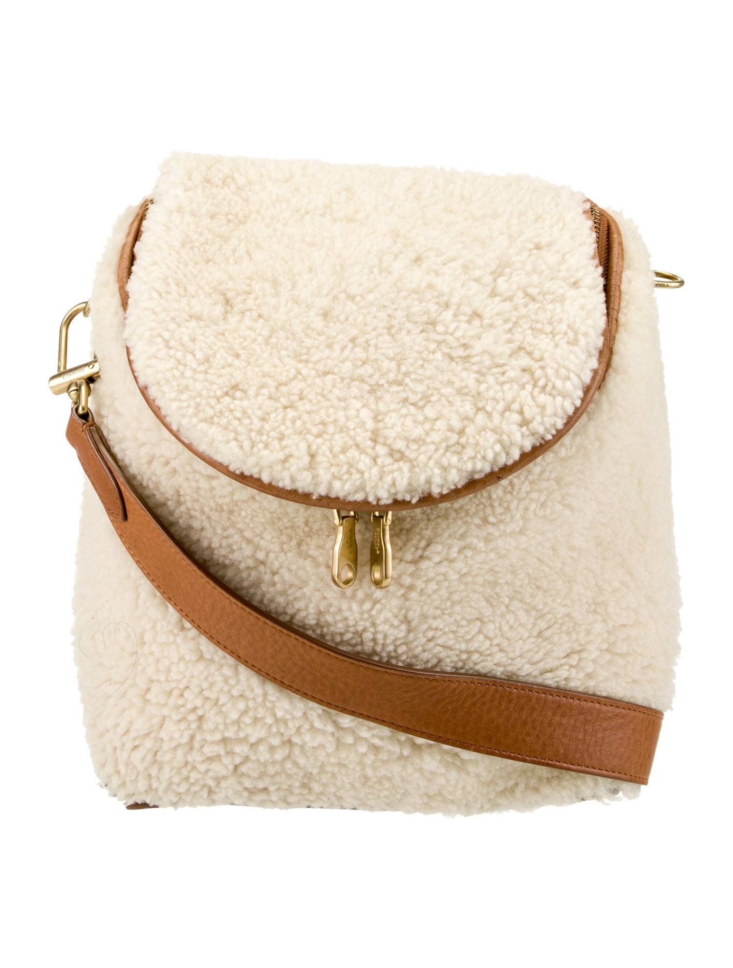 Shinola Shearling Messenger Bag