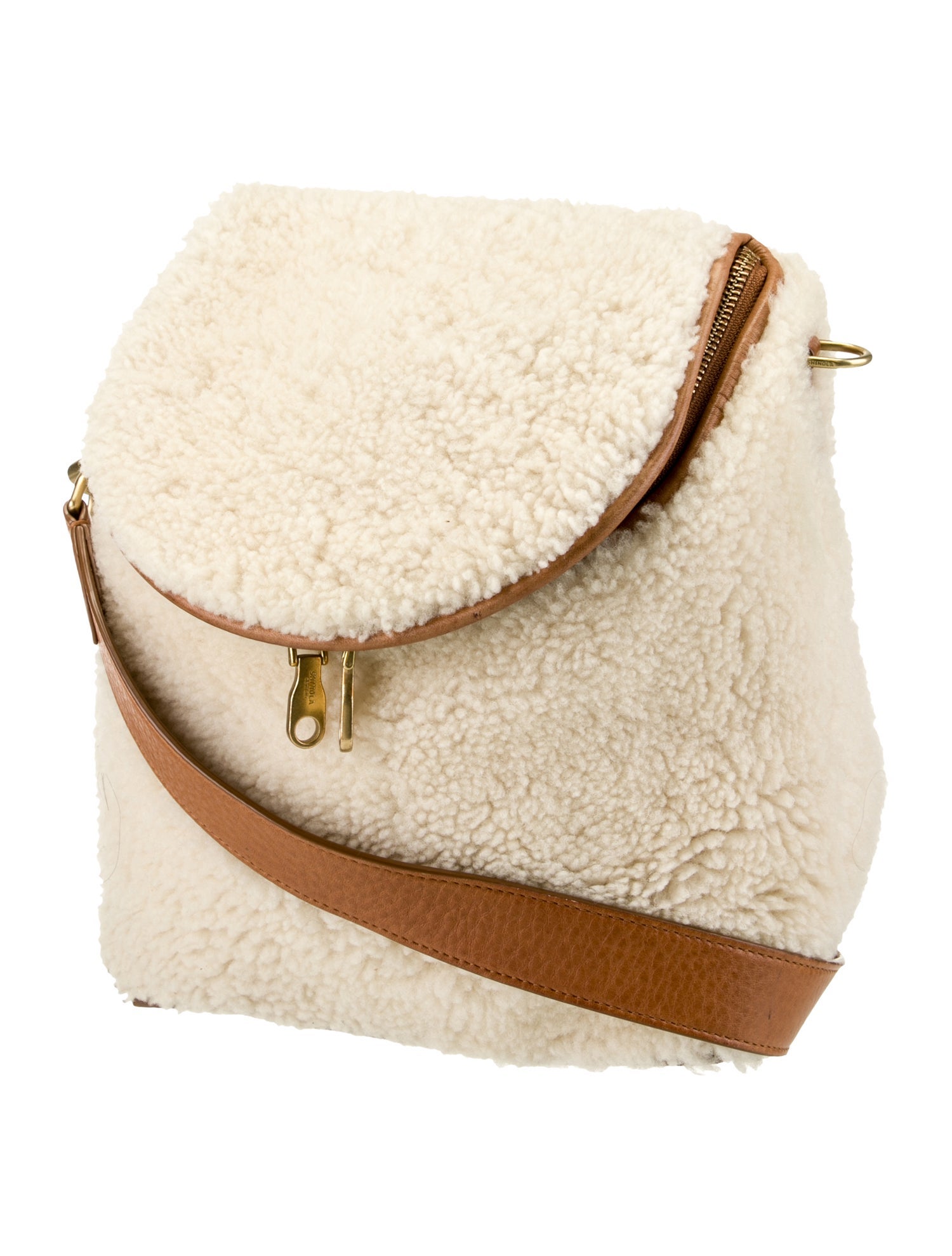 Shinola Shearling Messenger Bag